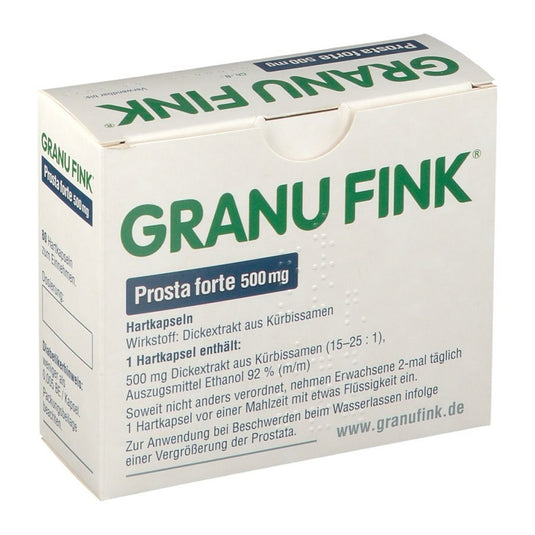 جرانو فينك بروستافورت 500 ملج 80 كبسولة - GRANU FINK Prosta forte 500 mg 80 Caps - GermanVit - Saudi arabia