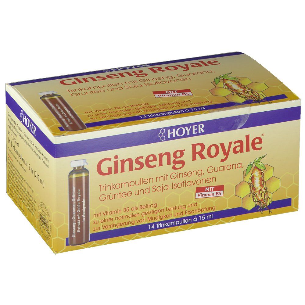 رويال جيلي جنسنج 14 أمبول شراب - HOYER Ginseng Royale 14*15 ml Drinking Amp - GermanVit - Saudi arabia