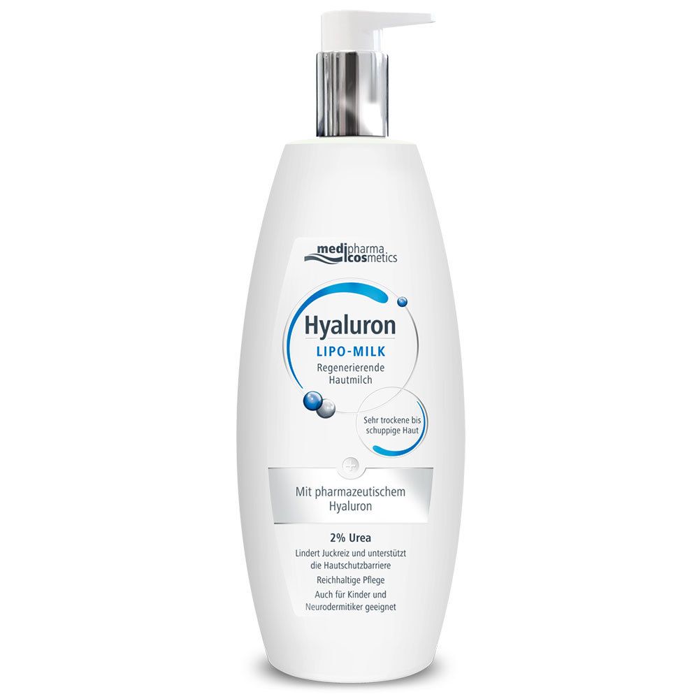 حليب ترطيب الجسم بحمض الهيالورونيك 400 مل - medipharma cosmetics Hyaluron LIPO-MILK 400 ml - GermanVit - Saudi arabia