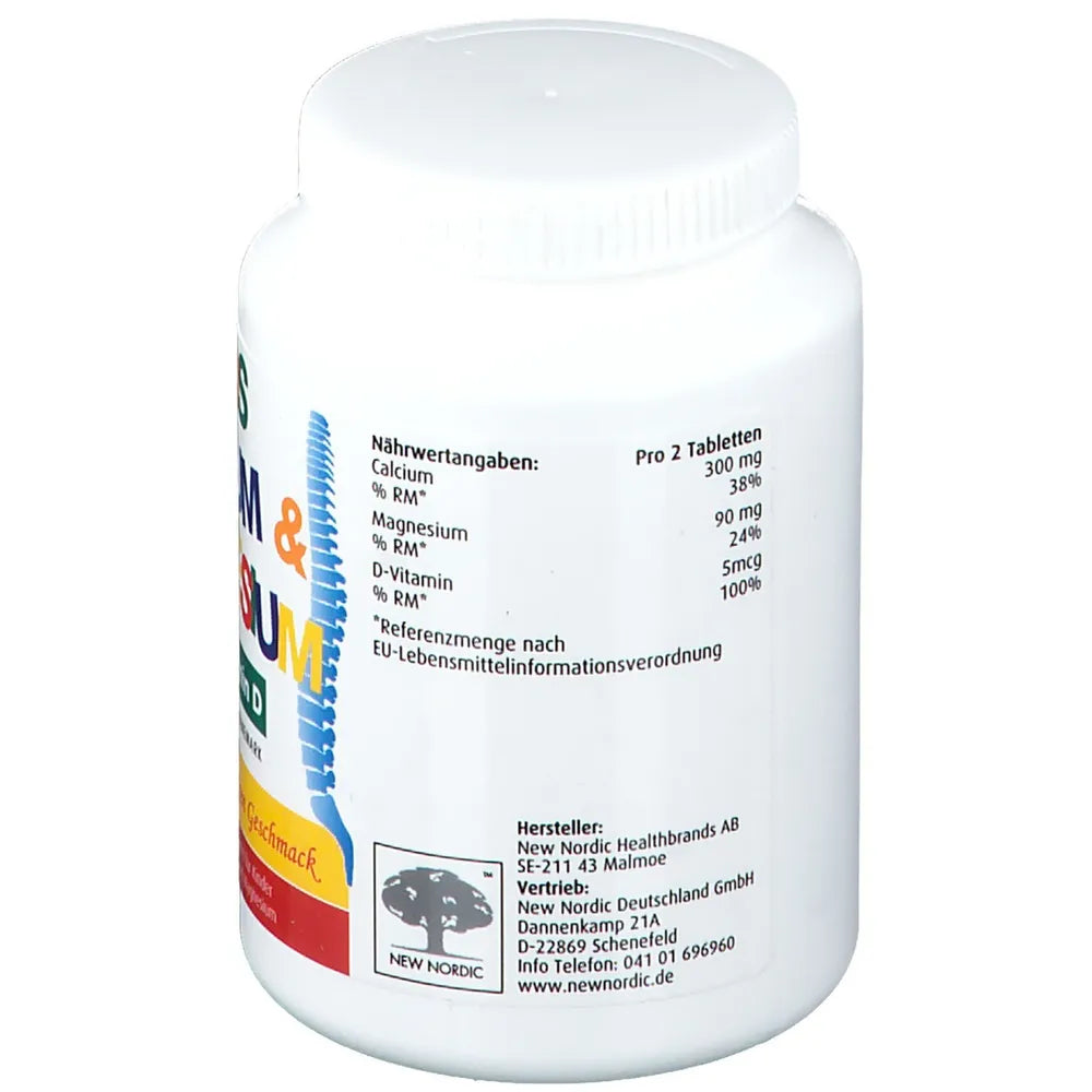 أقراص كالسيوم مضغ للأطفال 180 حبة - NEW NORDIC Kids Calcium 180 Chewable Tabs - GermanVit - Saudi arabia
