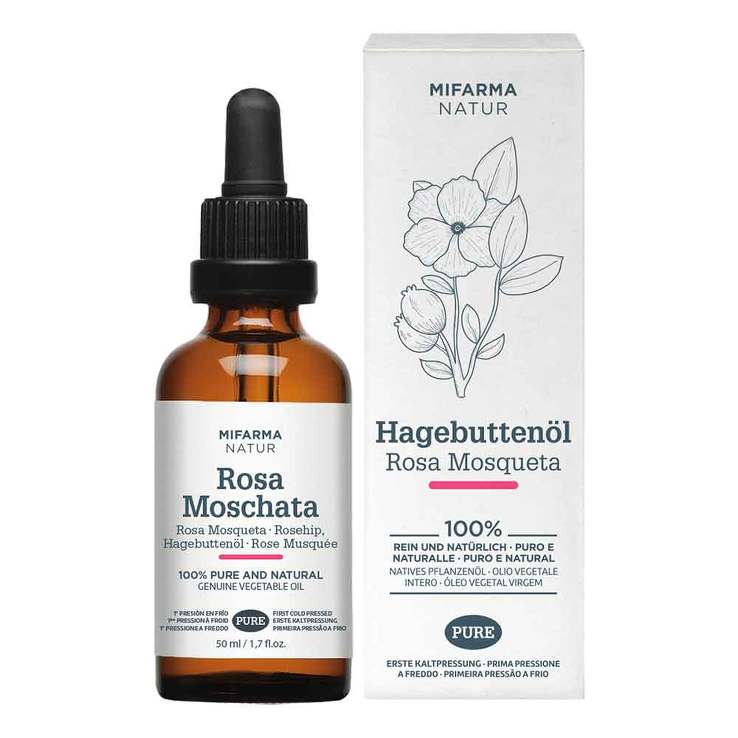 زيت الورد النقي 100% عضوي 50 مل - MIFARMA NATUR 100% Pure Rosehip Oil 50 ml - GermanVit - Saudi arabia