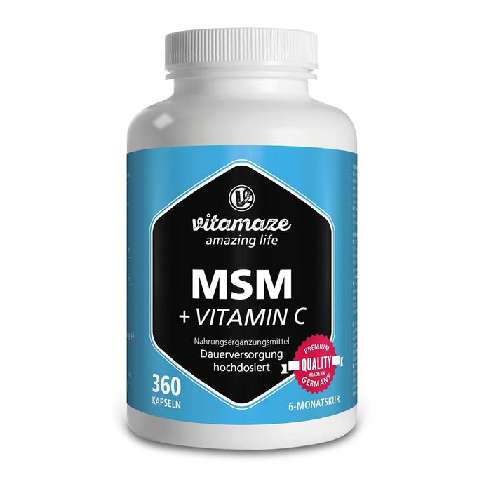 ام اس ام أعلى تركيز مع فيتامين سي 360 كبسولة - Vitamaze MSM + Vitamin C 360 Caps - GermanVit - Saudi arabia