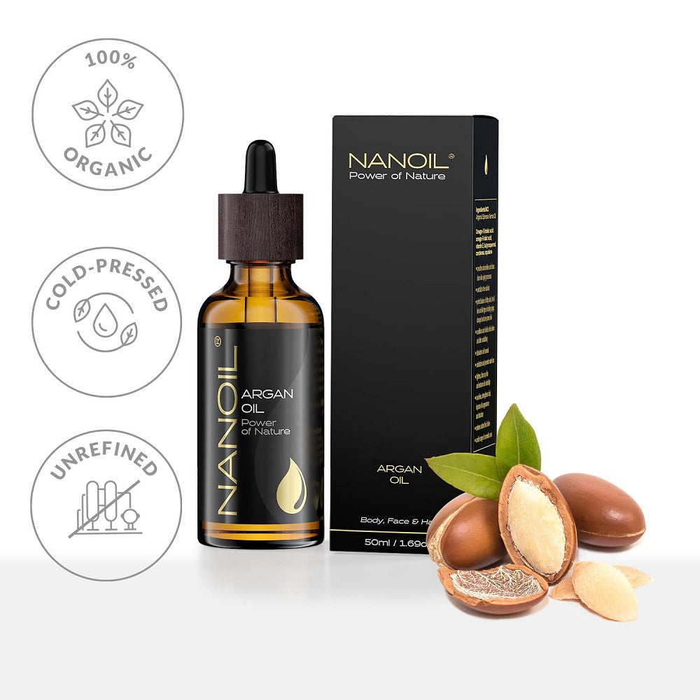 زيت الأرجان الخام العضوي 50 مل - NANOIL Argan Oil 50 ml - GermanVit - Saudi arabia