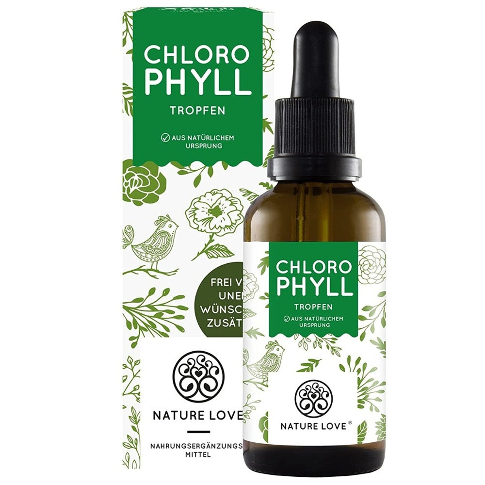 كلوروفيل سائل نقاط مركزة 50 مل - NATURE LOVE Chlorophyll Liquid Drops 50 ml - GermanVit - Saudi arabia