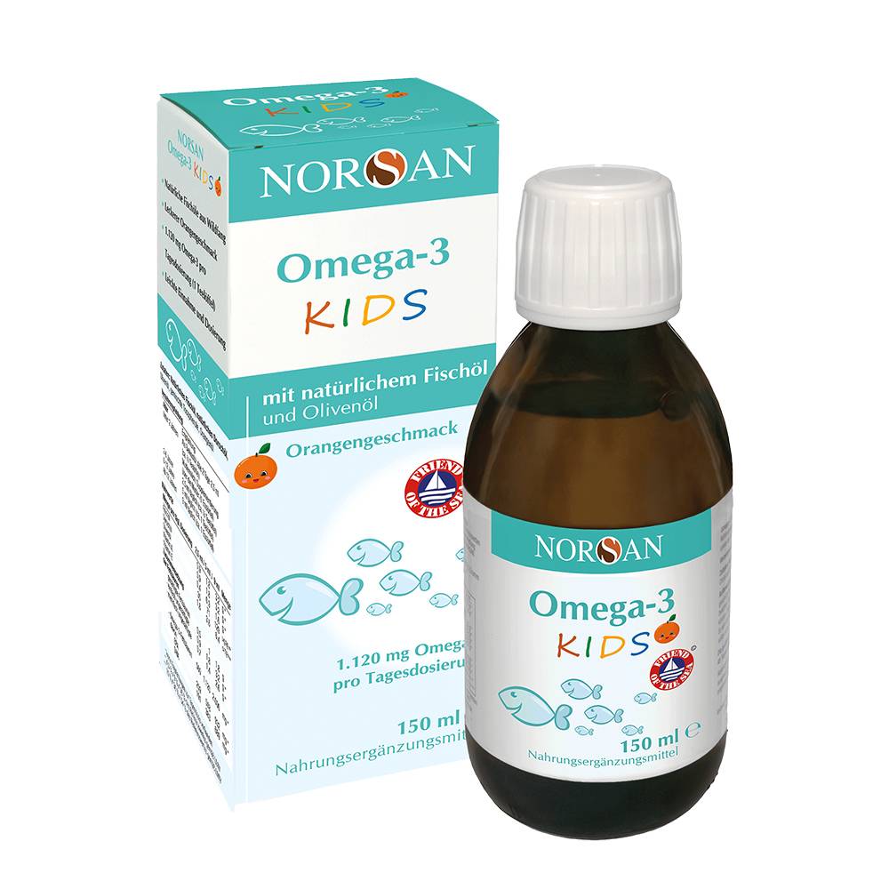 أوميجا-3 شراب للأطفال 150 مل - NORSAN Omega-3 Kids Liquid 150 ml - GermanVit - Saudi arabia