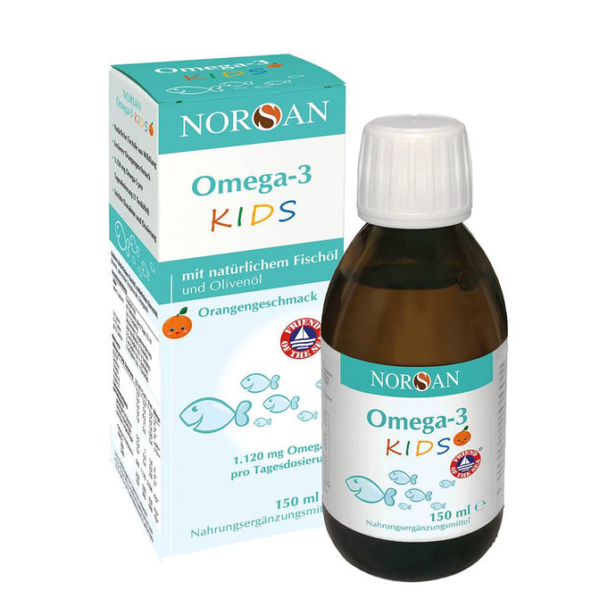 أوميجا-3 شراب للأطفال 150 مل - NORSAN Omega-3 Kids Liquid 150 ml - GermanVit - Saudi arabia