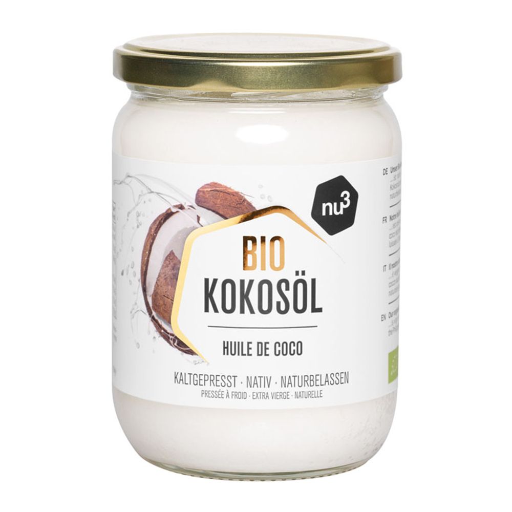 زيت جوز الهند العضوي 500 مل- nu3 Organic Coconut Oil 500 ml - GermanVit - Saudi arabia