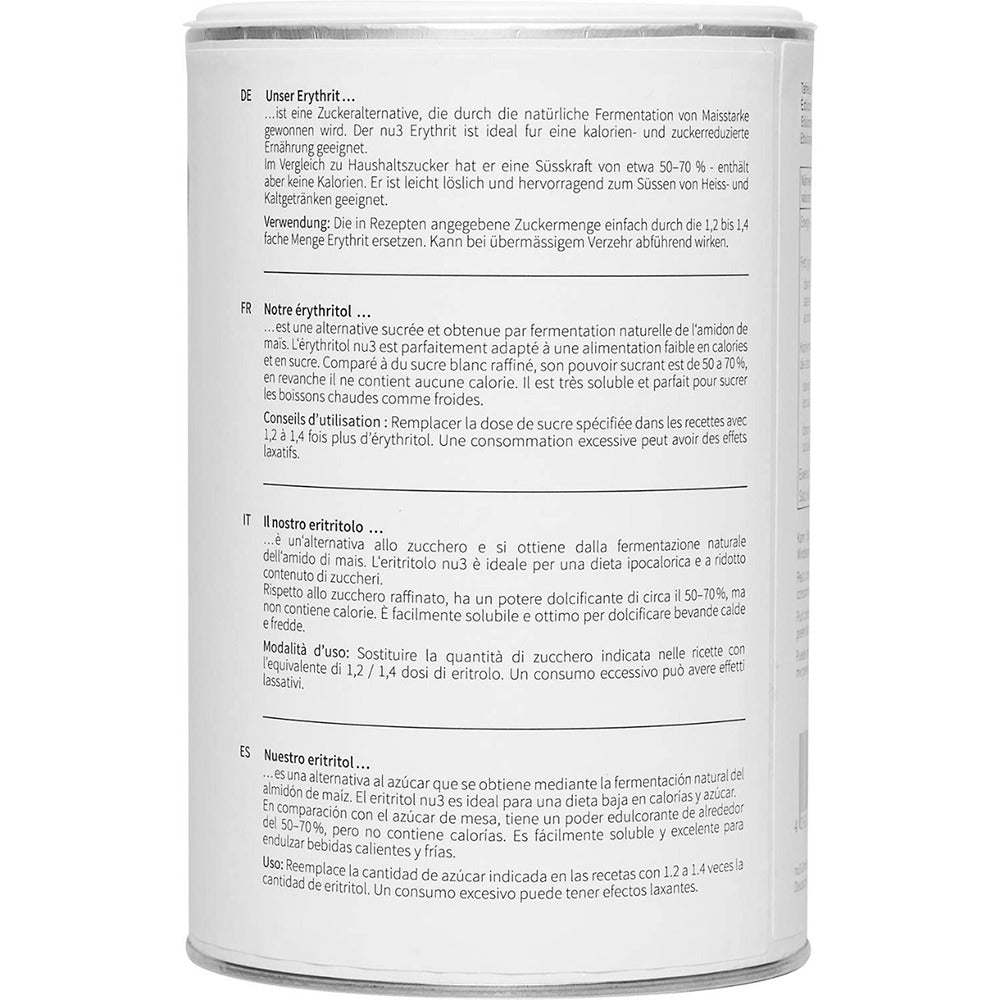 إريثريتول مُحَلِّي طبيعي بديل السكر 750 جرام - nu3 Erythritol, Sugar Substitute 750 gm - GermanVit - Saudi arabia