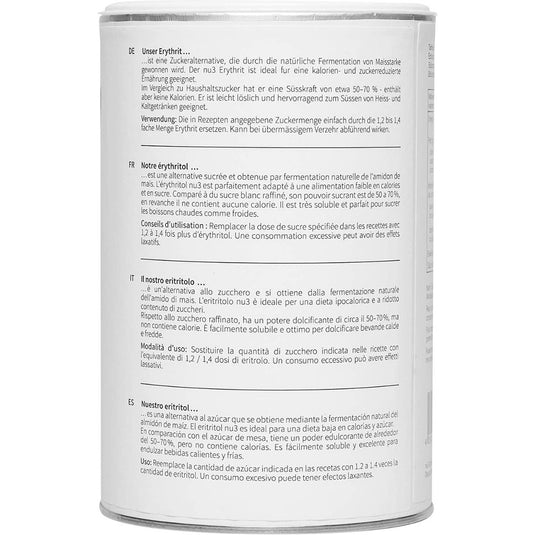 إريثريتول مُحَلِّي طبيعي بديل السكر 750 جرام - nu3 Erythritol, Sugar Substitute 750 gm - GermanVit - Saudi arabia