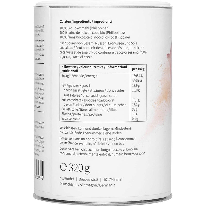 Load image into Gallery viewer, دقيق جوز الهند العضوي 600 جرام - nu3 Organic Coconut Flour 600 gm - GermanVit - Saudi arabia
