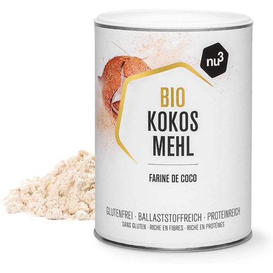 دقيق جوز الهند العضوي 600 جرام - nu3 Organic Coconut Flour 600 gm - GermanVit - Saudi arabia