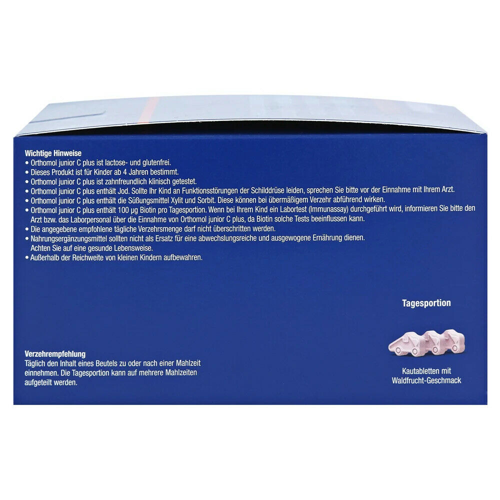 أورثومول جونيور سي بلس 30 جرعة مضغ - Orthomol Junior C plus chews 30 Doses - GermanVit - Saudi arabia