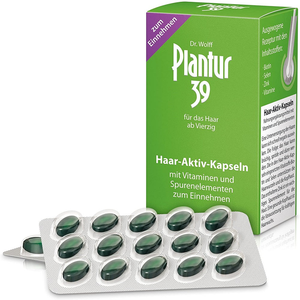 بلانتور 39 كبسولات للشعر 60 كبسولة - Plantur 39 Hair Active 60 Caps - GermanVit - Saudi arabia