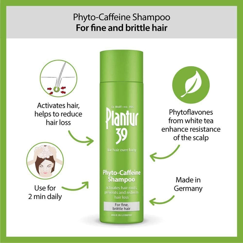 حميل الصورة في عارض المعرض ، بلانتور 39 كافيين شامبو 250 مل - Plantur 39 Caffeine Shampoo 250 ml - GermanVit - Saudi arabia
