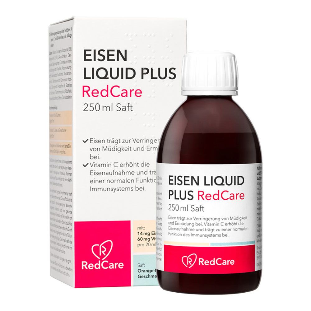 ريدكير حديد بلس شراب 250 مل - RedCare IRON LIQUID PLUS 250 ml - GermanVit - Saudi arabia
