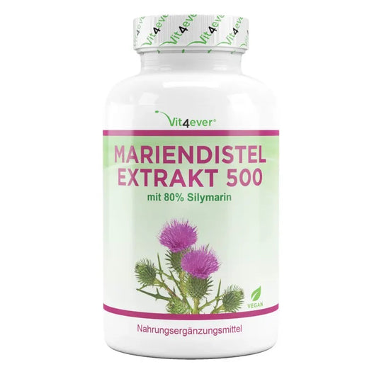 حليب الشوك 500 ملج 180 كبسولة - Vit4ever Milk Thistle Extract 500 mg 180 Caps - GermanVit - Saudi arabia