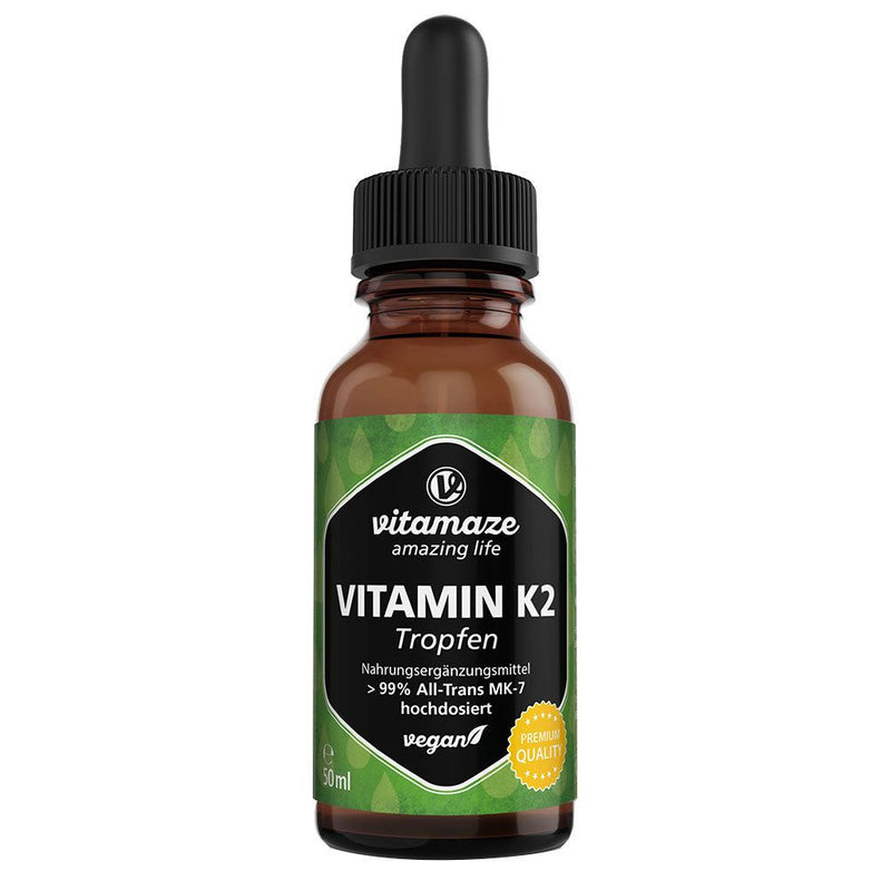 حميل الصورة في عارض المعرض ، فيتامين ك2 نقاط شرب 50 مل - Vitamaze VITAMIN K₂ drops 50 ml - GermanVit - Saudi arabia

