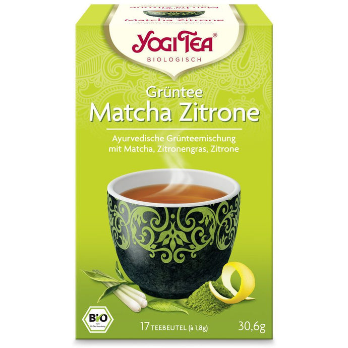 شاي ماتشا الأخضر مع الليمون 17 كيس - YOGI TEA Green Tea Matcha Lemon 17 Filter Bags - GermanVit - Saudi arabia